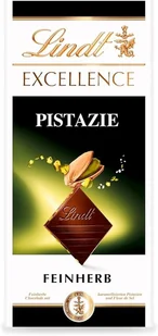 LINDT Excellence Pistazie ciemna pistacjowa czekolada 100g - Słodkie kremy i masła - miniaturka - grafika 1