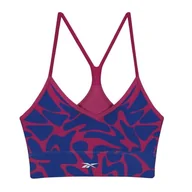 Biustonosze - Reebok Damski biustonosz sportowy z nadrukiem na całej powierzchni - miniaturka - grafika 1