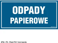 Tablice BHP - SIGNPROJECT OA105 - Odpady papierowe 600x300 - miniaturka - grafika 1
