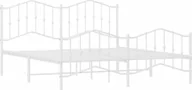 Łóżka - Elior Białe metalowe łózko małżeńskie w stylu loft 160x200 cm - Emelsa - miniaturka - grafika 1
