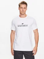 Koszulki męskie - 4F T-Shirt 4FSS23TTSHM539 Biały Regular Fit - miniaturka - grafika 1