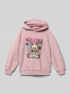 Bluzy dla dziewczynek - Bluza z kapturem o kroju regular fit z mieszanki bawełny - miniaturka - grafika 1