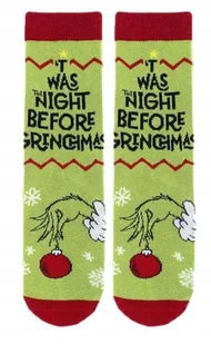 SOXO Skarpetki świąteczne Grinch zielone na Prezent rozm. 35-40 - Skarpetki damskie - miniaturka - grafika 1