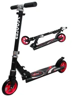 Hulajnogi - Duża Hulajnoga H7 CZARNO-CZERWONA Składana R-Sport koła 145 mm do 100 kg - miniaturka - grafika 1