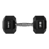 Hantle i ciężarki - HMS Hantla gumowana Hex Pro 18 kg 17-66-118 - miniaturka - grafika 1