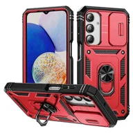 Etui i futerały do telefonów - AS Dla Galaxy A26 5G Etui TPU PC Slide Camshield Podpórka Etui na telefon - Ciemnoczerwone Wielobarwny Red Black - miniaturka - grafika 1