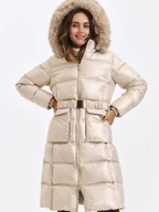 Kurtki damskie - Kurtka damska beżowa - SKU1430BE kurtka długa - TOP SECRET - Odzieżowy sklep internetowy TOP SECRET - miniaturka - grafika 1