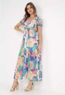 Zielono-Niebieska Sukienka Maeritheme - Sukienki - miniaturka - grafika 1