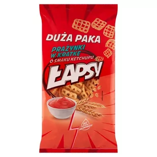 Łapsy Prażynki w kratkę o smaku ketchupu 110 g - Chipsy - miniaturka - grafika 1