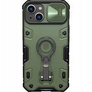 Etui i futerały do telefonów - Nillkin Etui z ochroną aparatu CamShield Armor Pro do iPhone 14 zielone - miniaturka - grafika 1