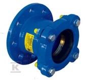 Łączniki, trójniki, kształtki - Łącznik RK-E DN80 rurowo-kołnierzowy na rurę PE, PN16, do wody, GJS-żeliwo sfero - miniaturka - grafika 1