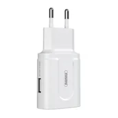 Ładowarki do telefonów - Remax Cole ładowarka sieciowa EU USB do telefonu / do AirPods (2 / 1) 2.1A biały (RP-U32 EU white) - miniaturka - grafika 1