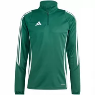 Bluzy męskie - Bluza męska adidas Tiro 24 Training Top zielono-biała IS1040 M - miniaturka - grafika 1