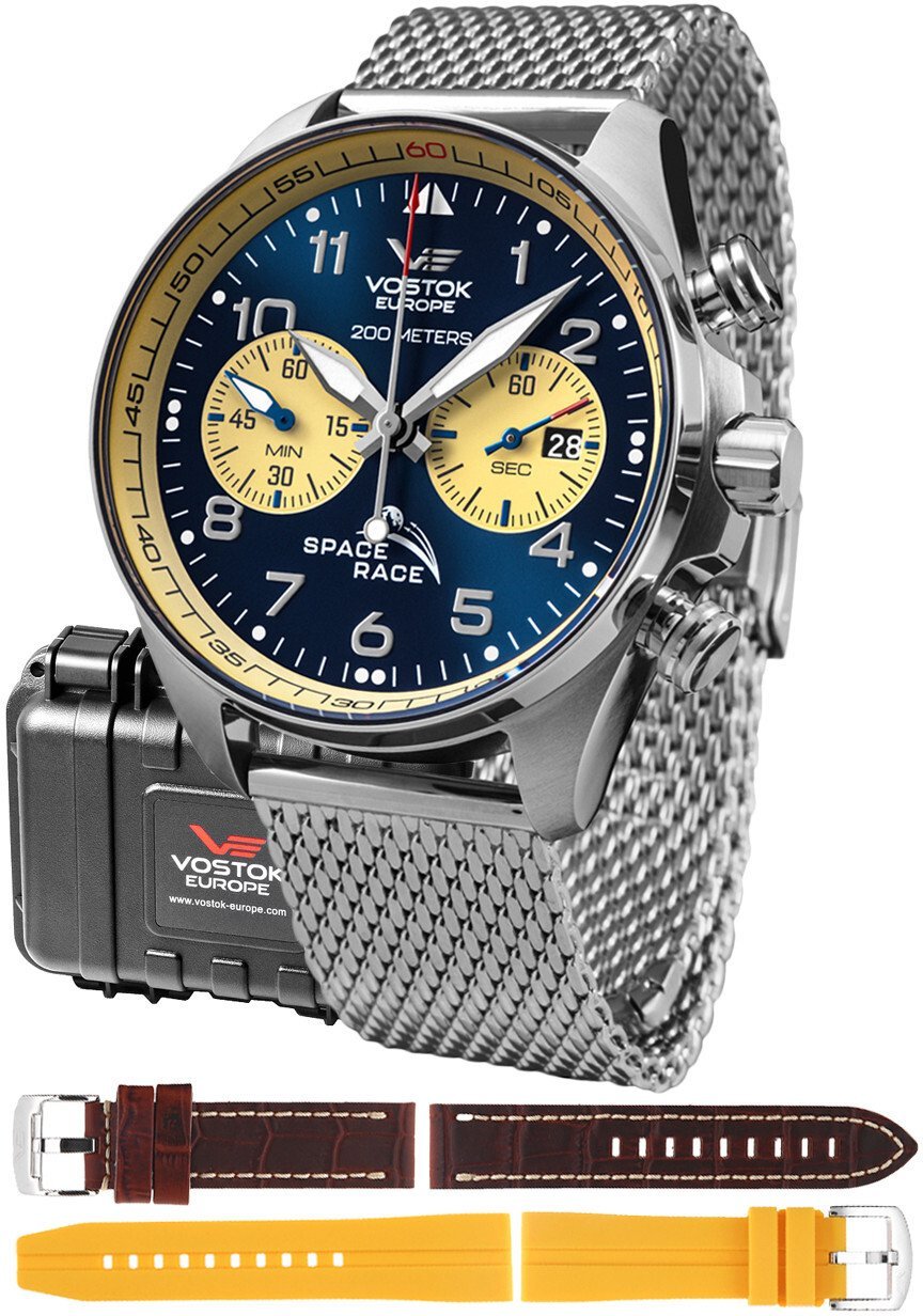 Zegarek Vostok Europe Zegarek męski Vostok Europe 6S21-325A667-MEGA SET srebrny