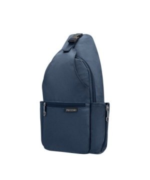 Plecak z jedną szelką Puccini PM9018 granatowy Crossbody Sling bag