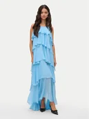 Sukienki - Vero Moda Sukienka wieczorowa Felicia 10331377 Błękitny Regular Fit - miniaturka - grafika 1