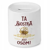 Skarbonki - Skarbonka Dla Siostry na Urodziny Imieniny Prezent z Nadrukiem ze Zdjęciem + Opakowanie na prezent (wzór 04) - miniaturka - grafika 1