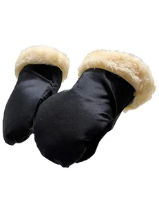 Kaiser Naturfellprodukte Ogrzewacz wełniany "Stroller Mitt" w kolorze czarnym do rąk - Akcesoria do wózków - miniaturka - grafika 1