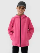 Kurtki i płaszcze dla dziewczynek - 4F Kurtka dziewczęca softshell wiatroodporna NeoDry 5000 4FJWSS25TSOFF305-54S Różowy Roz. 122 - miniaturka - grafika 1