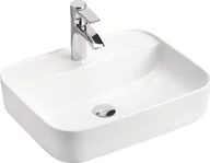 Umywalki - Umywalka Elior Rafina 2X nablatowa 50cm biała - miniaturka - grafika 1