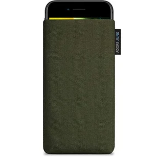 Adore June Klasyczne oliwkowo-zielone etui kompatybilne z Apple iPhone SE 2 etui na telefon komórkowy z wytrzymałego materiału Cordura z efektem czyszczenia wyświetlacza, wyprodukowano w Europie - Etui i futerały do telefonów - miniaturka - grafika 1