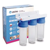 Uzdatniacze wody - Narurowy zestaw 3 korpusów EMI na płytce FS3 ENTRY przyłącze 1" - miniaturka - grafika 1