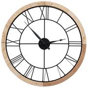 Zegary - Zegar Ścienny Loft Round 60 cm metalowy/drewniany MC70898 - miniaturka - grafika 1