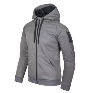 Helikon - Bluza Urban Tactical Hoodie - Fullzip - Poliester - Szary melanż - BL-UHF-PO-M3 - Odzież taktyczna i umundurowanie - miniaturka - grafika 1