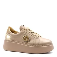 Sneakersy damskie - Beżowe sznurowane sneakersy CB3088 - Neścior - miniaturka - grafika 1