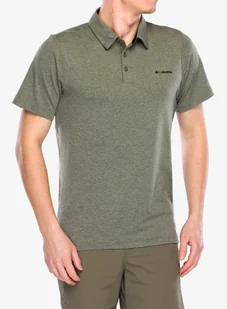 Koszulka polo Columbia Tech Trail Polo - stone green heather - Koszulki i topy damskie - miniaturka - grafika 1