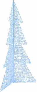 vidaXL Choinka z 240 diodami LED Zimna Biała 180 cm Akryl - Ozdoby bożonarodzeniowe - miniaturka - grafika 1