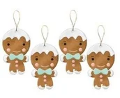 Dekoratorstwo - Zestaw kreatywny z filcu piernikowe ludziki 4szt - miniaturka - grafika 1