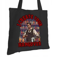 Torby i wózki na zakupy - Torba Bawełniana dla Barmana Czarna Na Prezent ekologiczna Trwały Nadruk - miniaturka - grafika 1