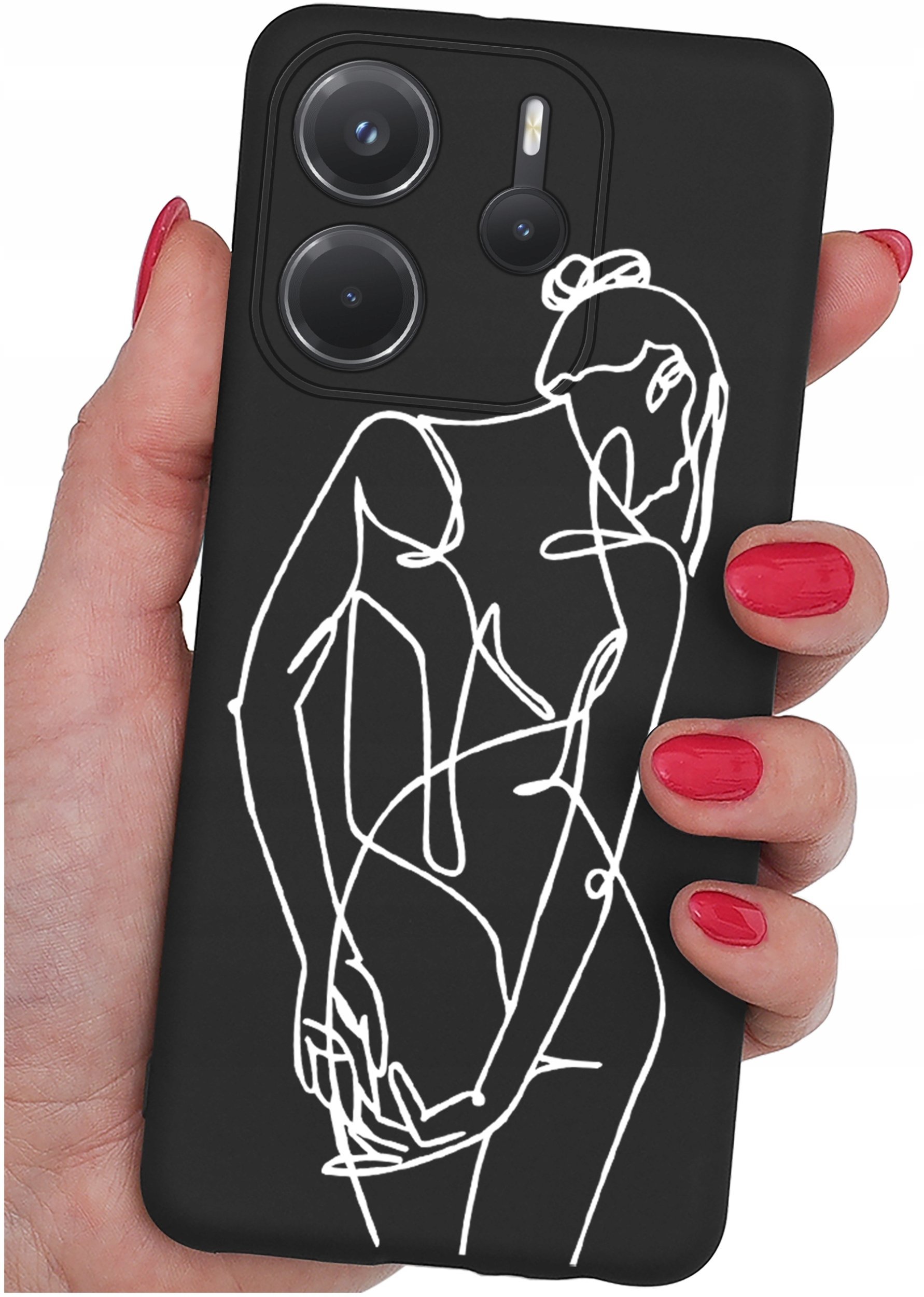 ETUI do Xiaomi Redmi Note 14 4G WZORY SILIKONOWE MATT CASE + SZKŁO 9H
