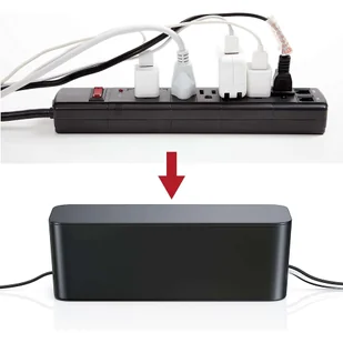 Organizer kabli biurkowy podłogowy pojemnik pudełko na kable listwy Alogy Box S 23cm Czarny - Pozostałe akcesoria do telefonów - miniaturka - grafika 7