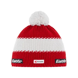 Czapka zimowa z wełną merino Eisbar Star Pompon MU SKA Austrian flag - ONE SIZE - Czapki damskie - miniaturka - grafika 1