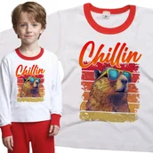 Piżamy dla dziewczynek - Piżama dziecięca Luzacka Kapibara W Okularach Chillin 86/92 - VoloDonum - miniaturka - grafika 1