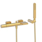 Baterie wannowe i prysznicowe - Bateria wannowa ścienna Tres Loft złoty mat 20017001OM - miniaturka - grafika 1