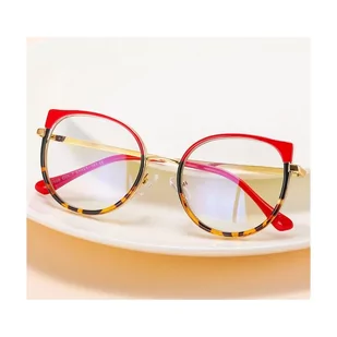 Damskie okulary zerówki do komputera BLUE LIGHT z flexami 25127D - Okulary korekcyjne, oprawki, szkła - miniaturka - grafika 1