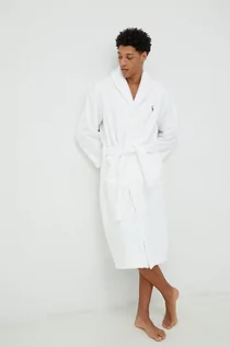 Szlafroki męskie - Polo Ralph Lauren szlafrok bawełniany kolor biały - grafika 1