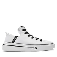 Sneakersy męskie - Sneakersy Skechers Snoop One-Boss Life Canvas 251026/WBK Biały - miniaturka - grafika 1