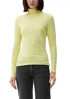 Koszulki i topy damskie - s.Oliver Damska koszulka z długim rękawem z golfem, Zielony 7015, 48 - grafika 1
