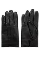 Rękawiczki - BOSS Męskie skórzane rękawiczki Hainz5 Nappa, z napisem logo, Średni brąz210, 9.5 - miniaturka - grafika 1