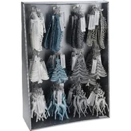 Ozdoby bożonarodzeniowe - Zawieszka piórko, renifer, choinka 16 cm mix - miniaturka - grafika 1