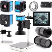 Mikroskopy i lupy - Mikroskop Cyfrowy K10M Kamera 5MP Wyświetlacz 8 Cali 56x LED Techrebal - miniaturka - grafika 1