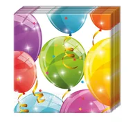 Dekoracje i nakrycia stołu na imprezę - Procos Serwetki "Sparkling Balloons", PROCOS, 33 cm, 20 szt 88150 - miniaturka - grafika 1