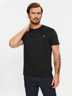 Gant T-Shirt Shield 2003184 Czarny Regular Fit - Koszulki męskie - miniaturka - grafika 1