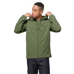 Męska kurtka polarowa Jack Wolfskin WALDSEE HOODED JKT M greenwood - S - Kurtki męskie - miniaturka - grafika 1