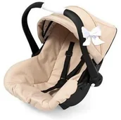 Akcesoria dla lalek - Fotelik samochodowy dla lalek z daszkiem beżowy - miniaturka - grafika 1
