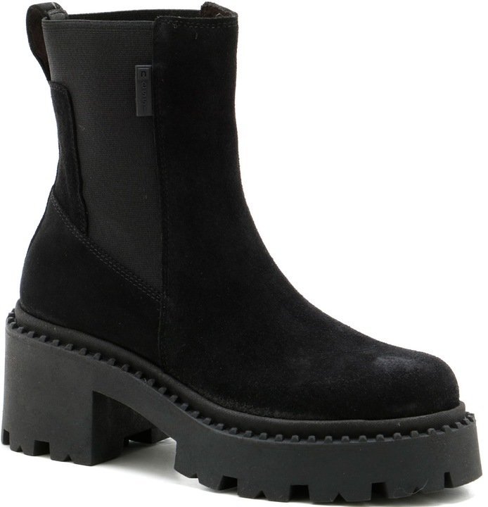 BOTKI NESSI 23534 CZARNE SKÓRA WELUROWA MODNE R.37